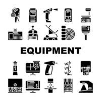 vetor de conjunto de ícones de coleção de dispositivo de equipamento de loja