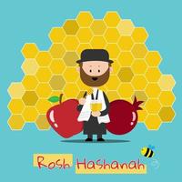 cartão de saudação rosh hashaná. adequado para eventos de ano novo judaico