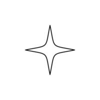 estrelas, modelo de logotipo de ilustração vetorial de ícone de linha fina de noite. adequado para muitos propósitos. vetor