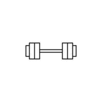 ginásio, fitness, modelo de logotipo de ilustração vetorial de ícone de linha fina de peso. adequado para muitos propósitos. vetor