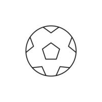 modelo de logotipo de ilustração vetorial de ícone de linha fina de futebol. adequado para muitos propósitos. vetor