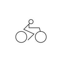 bicicleta, modelo de logotipo de ilustração vetorial de ícone de linha fina de bicicleta. adequado para muitos propósitos. vetor