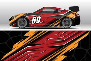 design de adesivo de envoltório de carro de corrida abstrato e fundo esportivo para uso diário de corrida ou adesivos de vinil de carro vetor