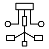 ícone de linha de fluxo de trabalho vetor