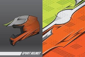 decalque de capacete esportivo e design de adesivo de vinil. vetor