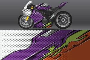 decalque de envoltório de motocicleta abstrato e design de adesivo de vinil vetor