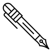 ícone de linha de caneta-tinteiro vetor