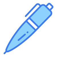 ícone plano de vetor de caneta, ícone de escola e educação