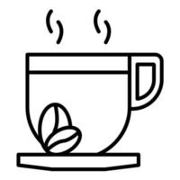ícone de linha de pausa para café vetor