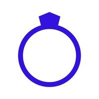 anel de diamante ilustrado em um fundo branco vetor