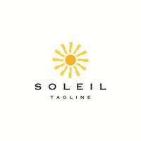 vetor plano de modelo de design de ícone de logotipo de sol