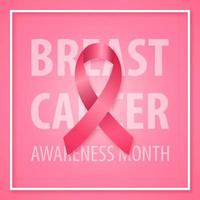 banner vetorial para o mês de conscientização do câncer de mama. vetor