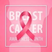 banner vetorial para campanha do mês de conscientização do câncer de mama.