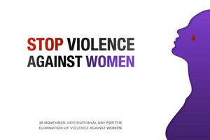 25 de novembro, acabar com a violência contra as mulheres. vetor