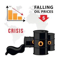 design vetorial de crise mundial do petróleo. vetor