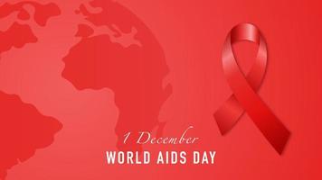 1º de dezembro dia mundial da aids. vetor