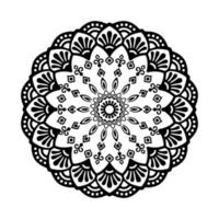 mandala preta para design. design de padrão circular mandala para henna, mehndi, tatuagem, decoração. ornamento decorativo em estilo étnico oriental. página do livro para colorir. vetor