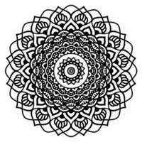 mandala preta para design. design de padrão circular mandala para henna, mehndi, tatuagem, decoração. ornamento decorativo em estilo étnico oriental. página do livro para colorir. vetor