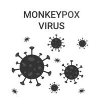 ícone do vírus da varíola dos macacos. conceito de vírus da varíola. vírus da varíola dos macacos em um fundo branco. ilustração vetorial. vetor