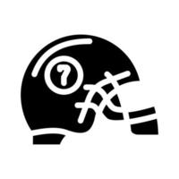 capacete jogador de futebol americano glifo ícone ilustração vetorial vetor