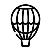 ilustração vetorial de ícone de linha de balão meteorológico de hidrogênio vetor
