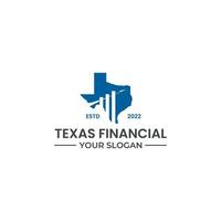 vetor de design de logotipo de contabilidade e investimento do texas
