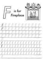 alfabeto inglês de natal e página para colorir simples para crianças em idade pré-escolar. vetor