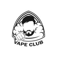 modelo de design de logotipo de loja vape vetor