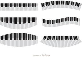 Pacote de vetores de piano ondulado
