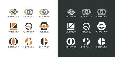 conjunto de ideias de design de logotipo da empresa vetor grátis