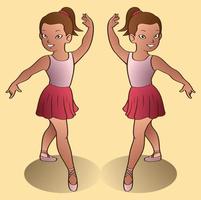 vetor de ilustração de dança livre de criança pequena
