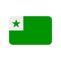 ícone de vetor de bandeira esperanto isolado no fundo branco