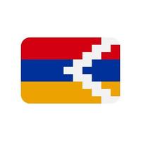 ícone de vetor de bandeira artsakh isolado no fundo branco