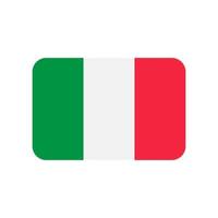 ícone de vetor de bandeira da itália isolado no fundo branco