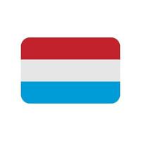 ícone de vetor de bandeira de luxemburgo isolado no fundo branco