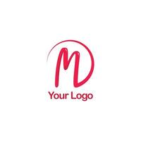 letra simples do logotipo m do círculo de linha. logotipo vetorial m. vetor