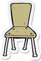 adesivo de uma cadeira de desenho animado da velha escola vetor
