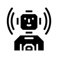 ilustração em vetor ícone glifo de personagem de fantasia robô