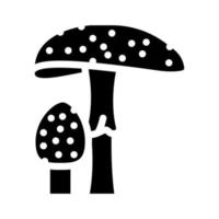 ilustração vetorial de ícone de glifo de cogumelo amanita vetor