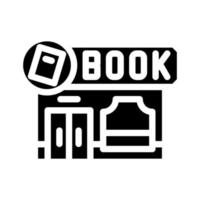 ilustração vetorial de ícone de glifo de loja de livraria vetor