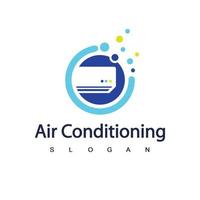 logotipo de ar condicionado, conceito de logotipo hvac vetor