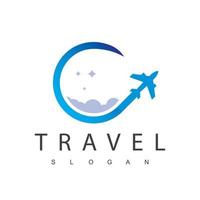 modelo de design de logotipo de turismo e viagem vetor