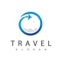 modelo de design de logotipo de turismo e viagem vetor