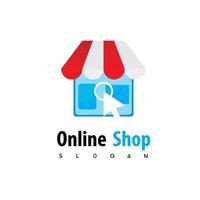 logotipo da loja online vetor