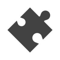 ícone preto de glifo de quebra-cabeça vetor