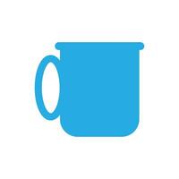 ícone sólido de xícara de café vetorial eps10 azul ou logotipo em estilo moderno moderno plano simples isolado no fundo branco vetor