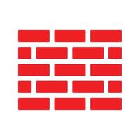 ícone de parede de vetor vermelho eps10 ou logotipo em estilo moderno moderno plano simples isolado no fundo branco