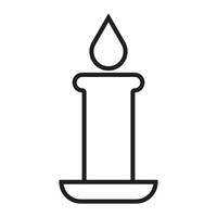 ícone de arte de linha de vela de vetor preto eps10 ou logotipo em estilo moderno moderno simples plano isolado no fundo branco