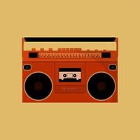 rádio boombox de música vintage vetor