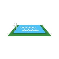 ícone multicolorido plano de natação vetor